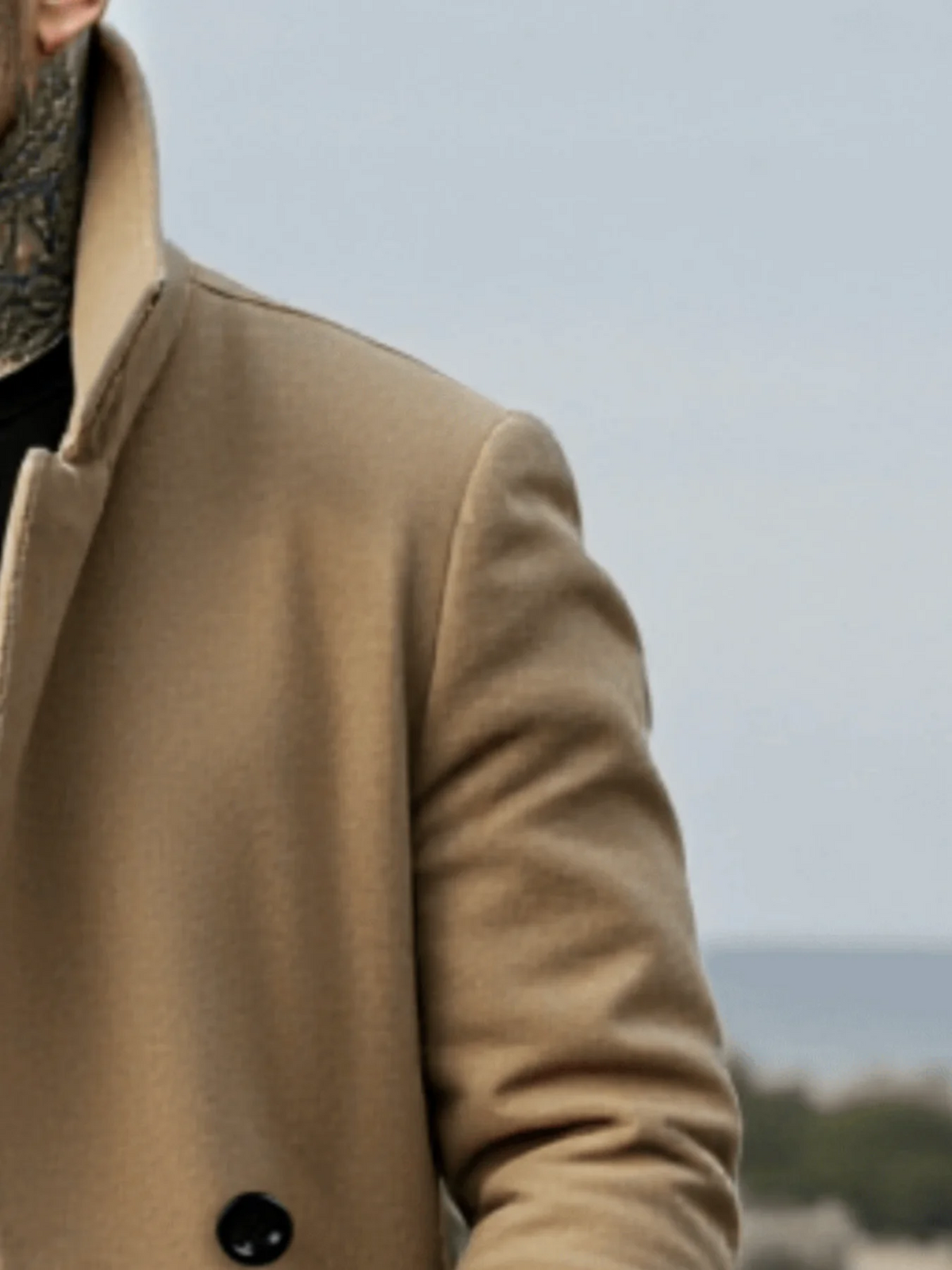 Men's Double Breasted Wool Mid-Length Overcoat – Warm Lapel Street Coat