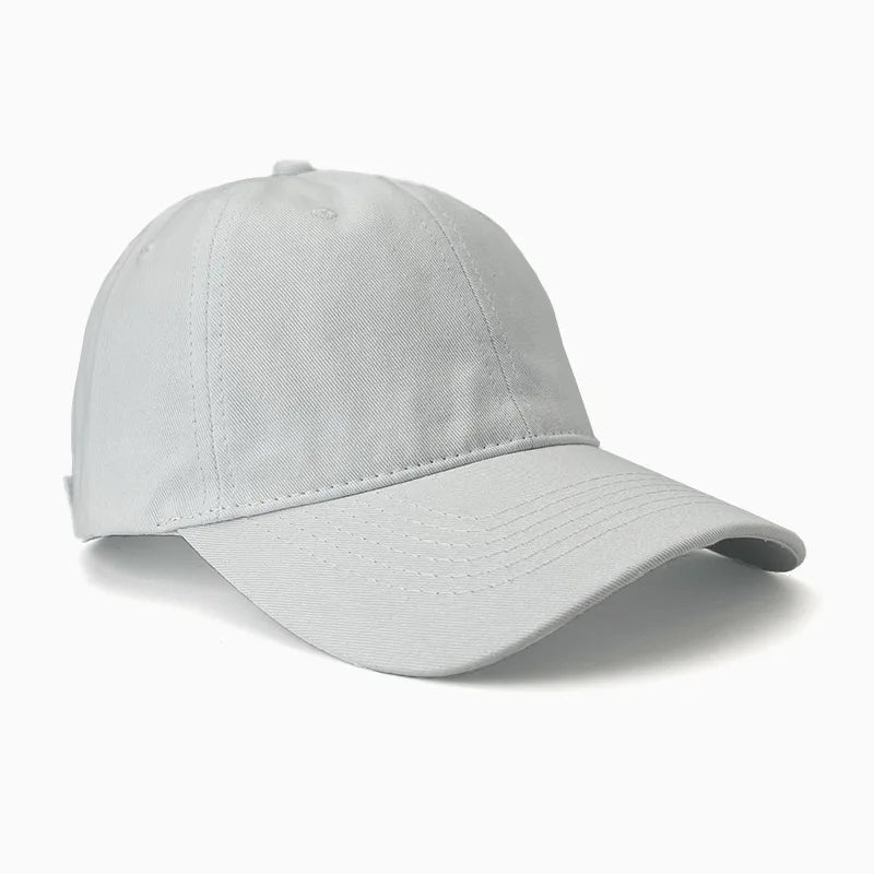 TrendLux Wear high-end cotton curved brim baseball cap, soft unisex Korean style in multiple colors, featuring a stylish curved brim