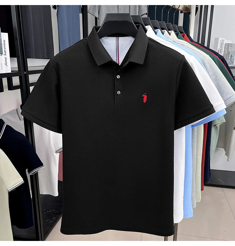 Men's Embroidered Cotton Golf Polo