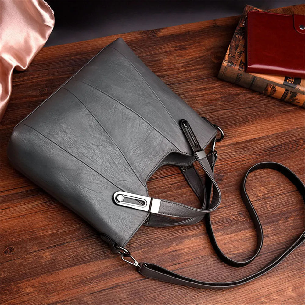 TrenLux Wear Women's Luxury Pure Leather Multi-Pocket  Handbag TrenLux Wear