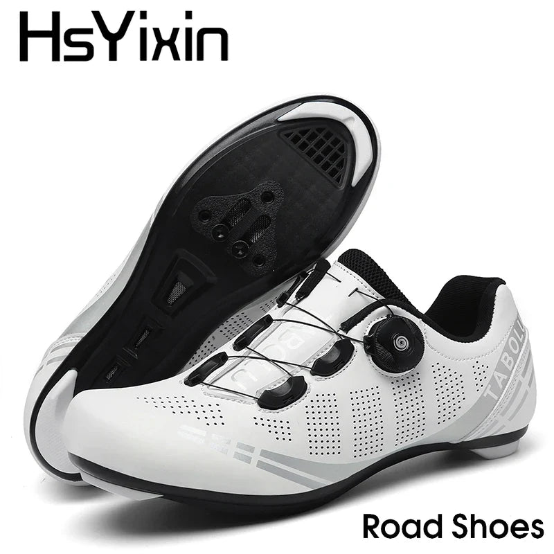 Men's MTB cycling shoes by TrendLux Wear with breathable mesh and secure strap closures, designed for mountain biking comfort.