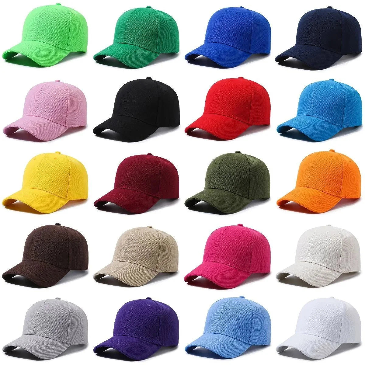 Unisex plain baseball cap by TrendLux Wear in black, featuring adjustable strap and structured design.