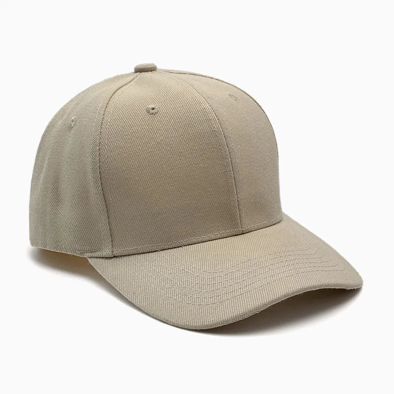 Unisex breathable sun-protective baseball cap with adjustable fit and hard brim, available in 22 colors by TrendLux Wear.