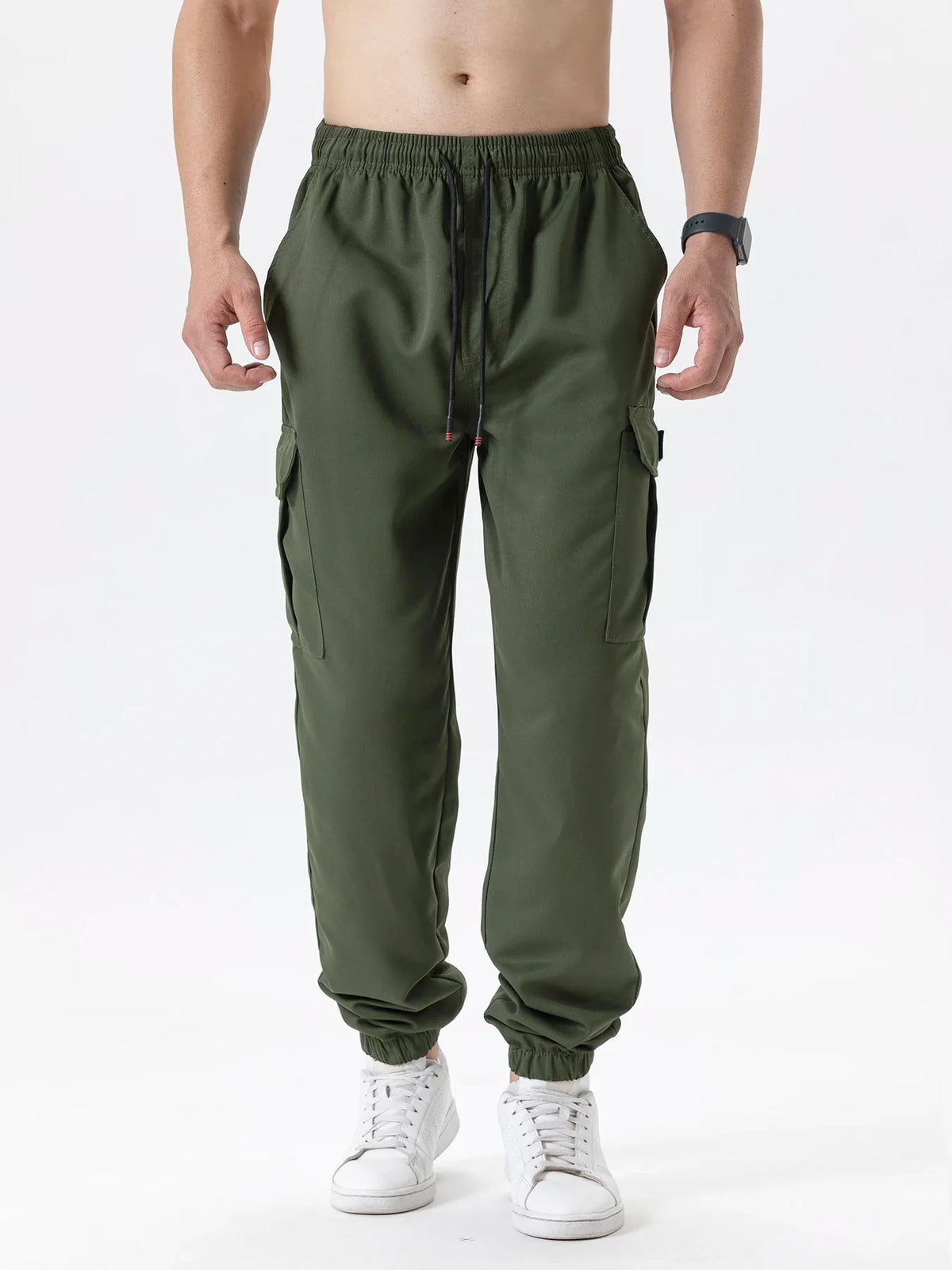 Men's Tactical Cargo Pants by TrendLux Wear, loose fit outdoor joggers with multiple pockets in a versatile style.