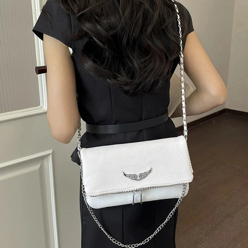 Chain Shoulder PU Leather Flip-Cover Shoulder Bag - TrendLux Wear