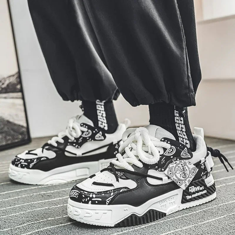 Men's TrendLux Wear breathable platform sneakers with vulcanized casual design, ideal for walking and everyday wear.