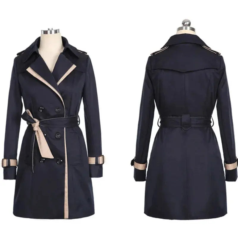 TrenLux Wear Women's Double-Breasted Long Trench Coat — Casual Windbreaker, Sizes S–3XL TrenLux Wear