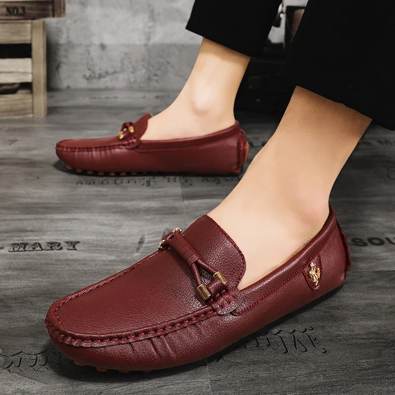 Men's Metal-Detail Slip-On Loafers