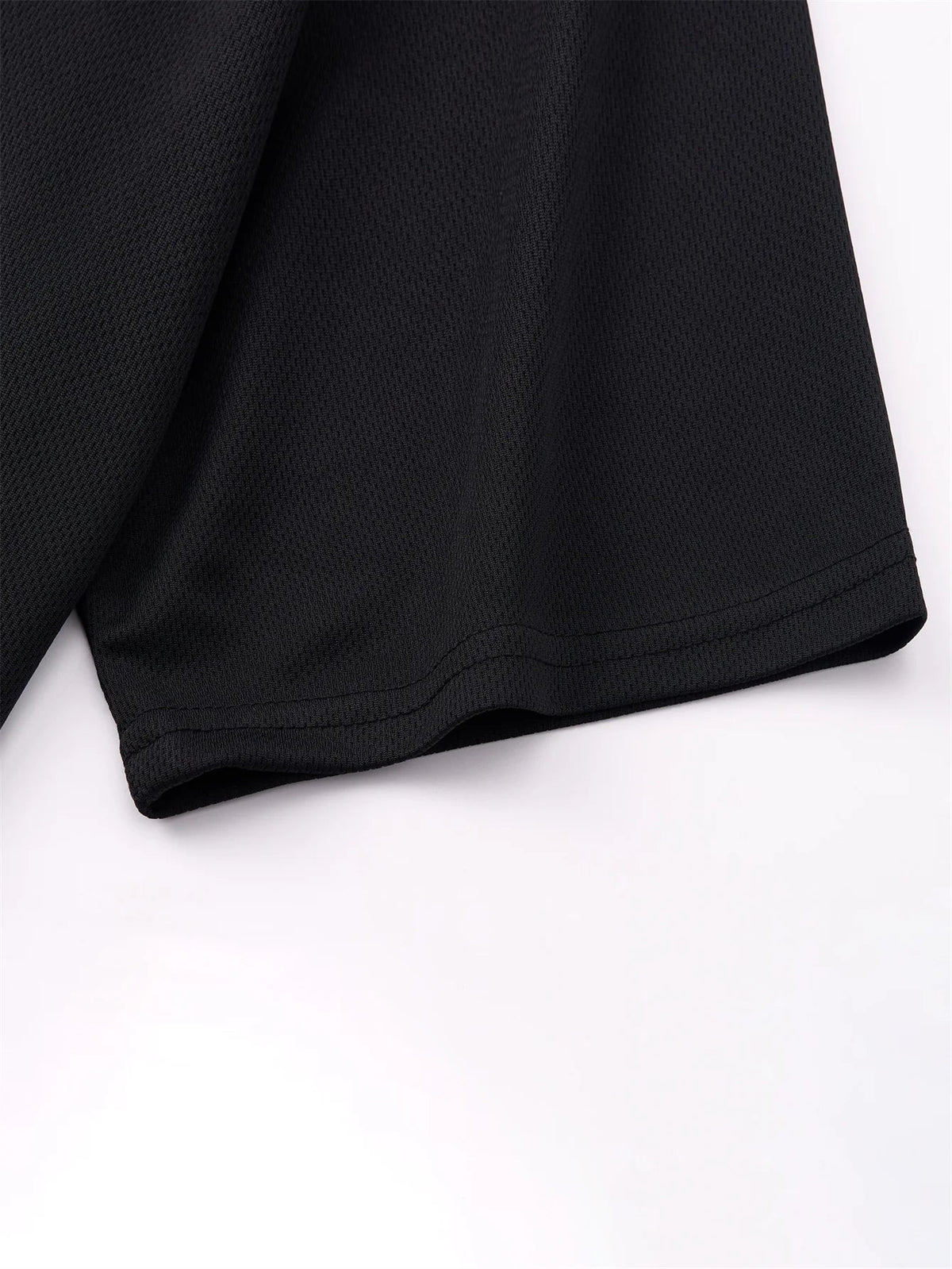 Men's navy and white quick-dry graphic T-shirt from TrendLux Wear, breathable polyester crewneck tee in S to XXL sizes.