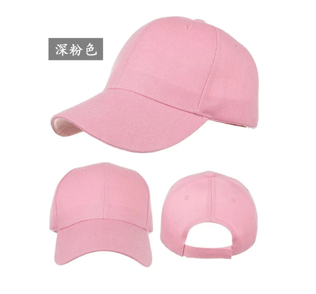 Unisex solid color baseball cap by TrendLux Wear, 5-panel structured hat in a neutral shade featuring a curved brim and adjustable strap.
