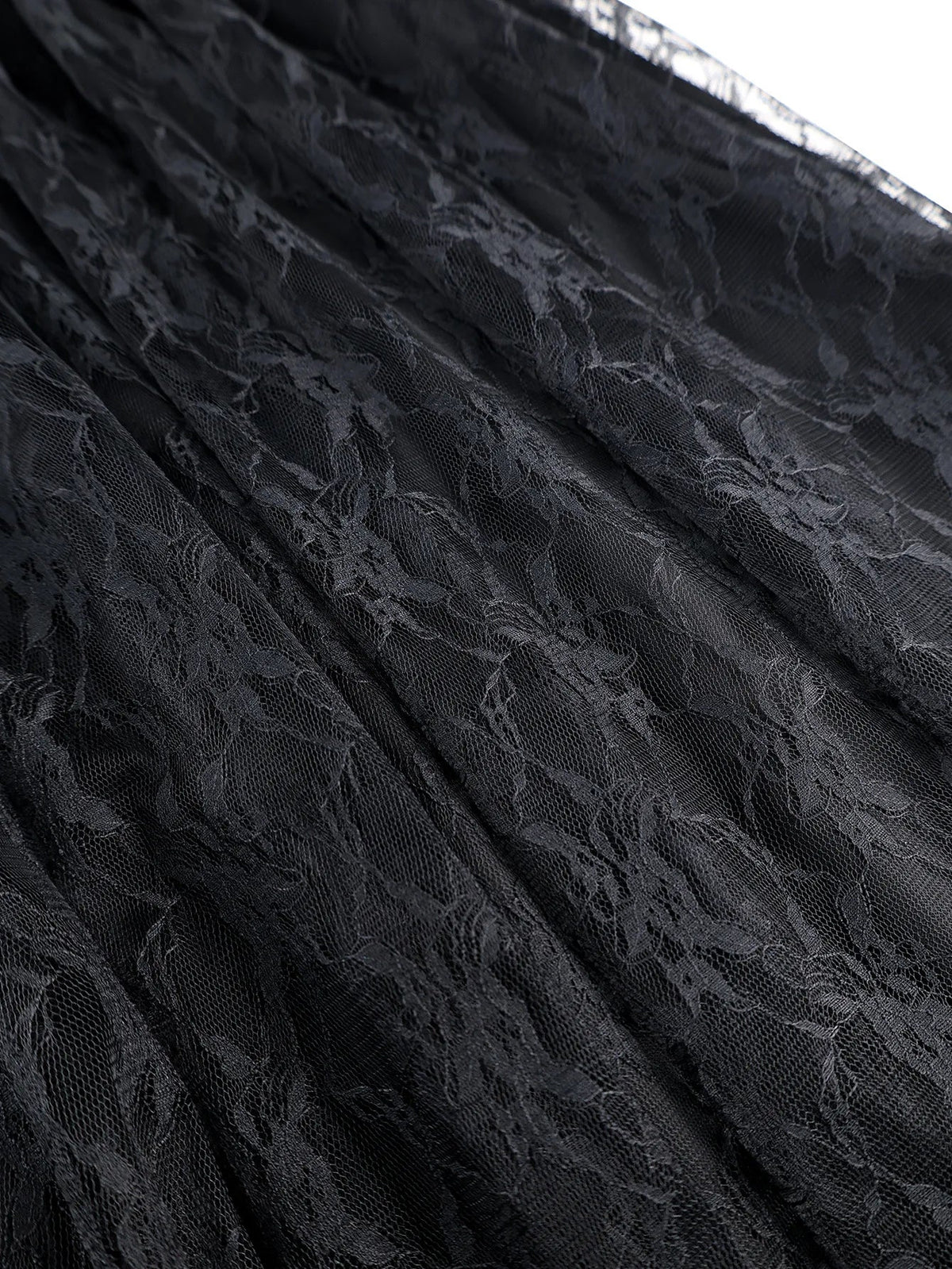 Women's Black African Lace Hem A-Line Dress | Church & Wedding Guest - TrendLux Wear