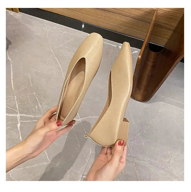 TrenLux Wear Women's Round-Toe Leather Loafer Flats — Versatile Slip-On Casual Shoes TrenLux Wear