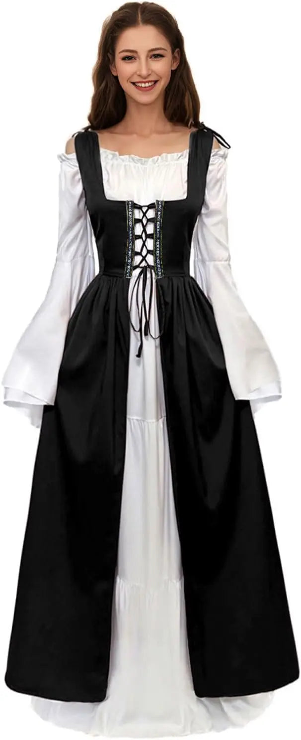 TrenLux Wear Women's Polyester Medieval Renaissance Faire Costume Dress The Glow Sanctuary
