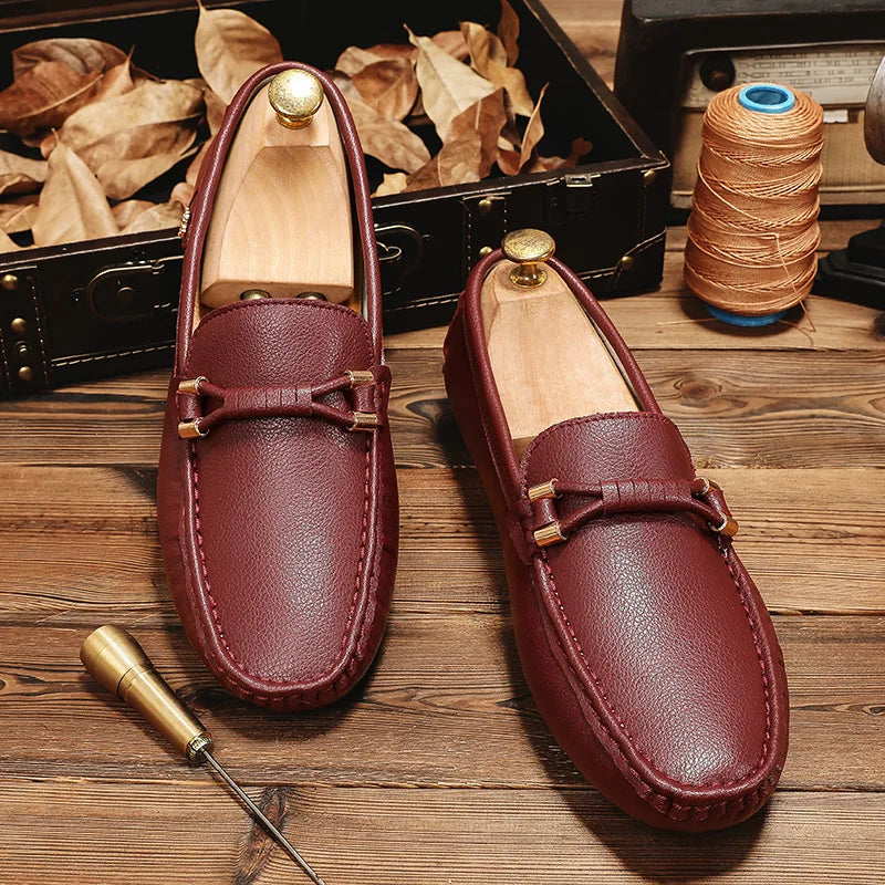 Men's Metal-Detail Slip-On Loafers