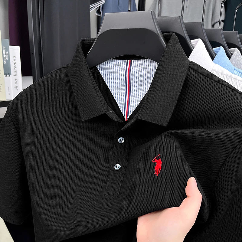 Men's Embroidered Cotton Golf Polo