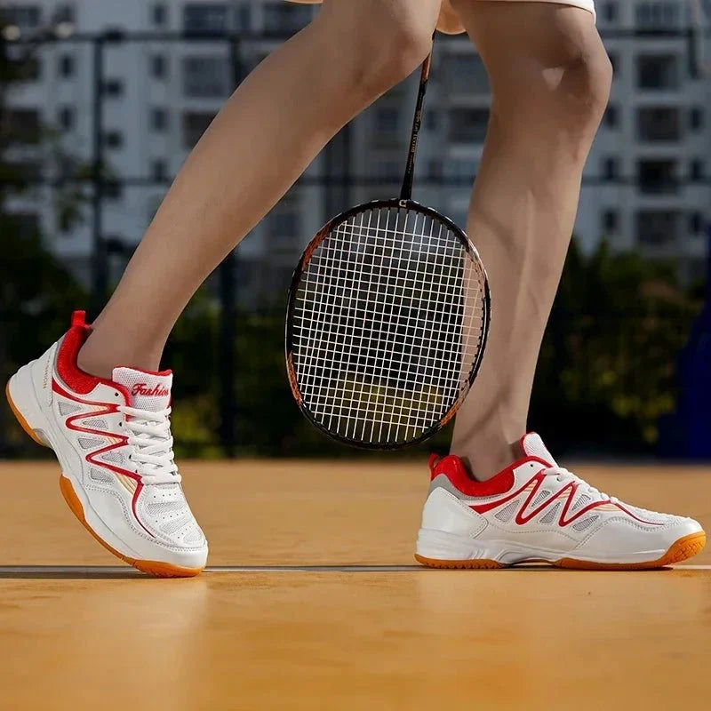 Unisex breathable athletic court sneakers by TrendLux Wear, suitable for tennis and volleyball, in sizes 35 to 50.