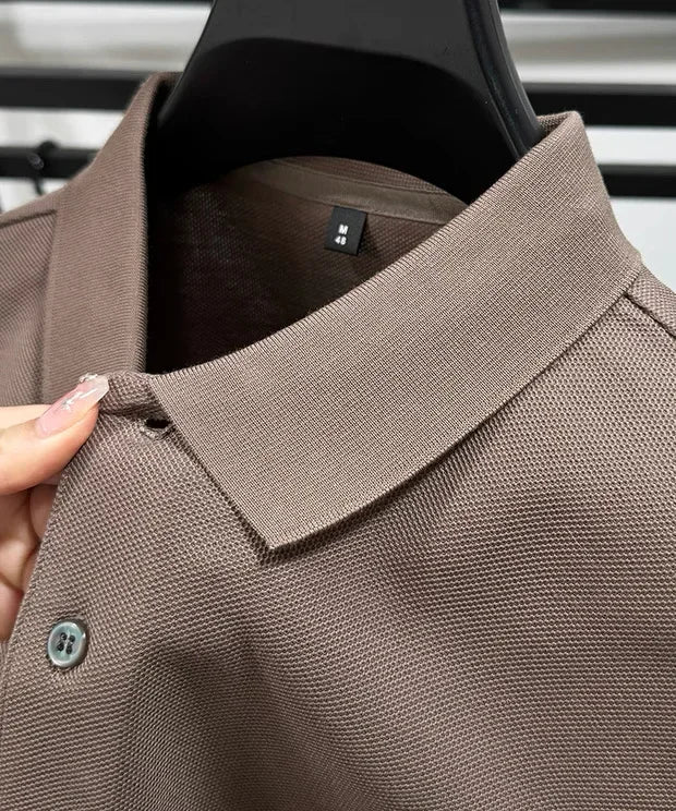 Men's Embroidered Cotton Short-Sleeve Polo