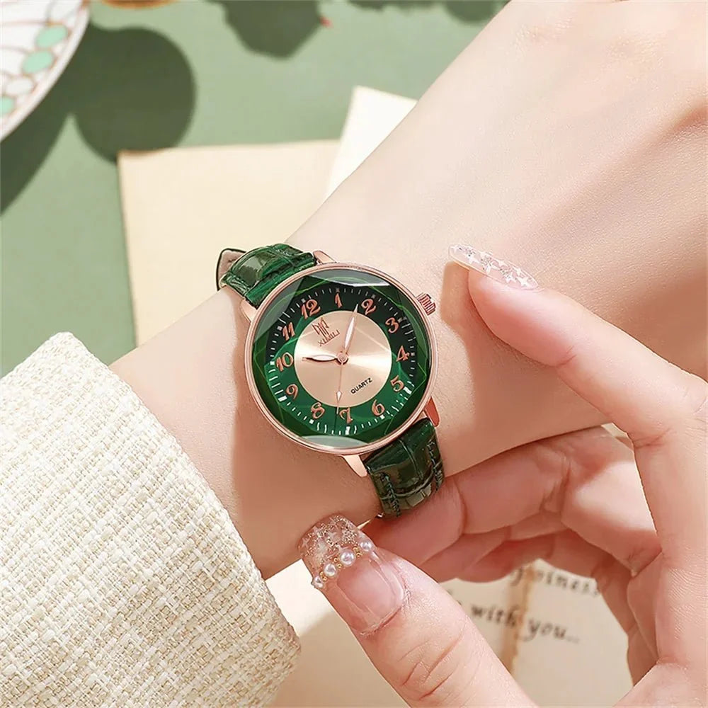 Women's casual Arabic-style TrendLux Wear watch with a sleek round dial and minimalist design, ideal for everyday wear.