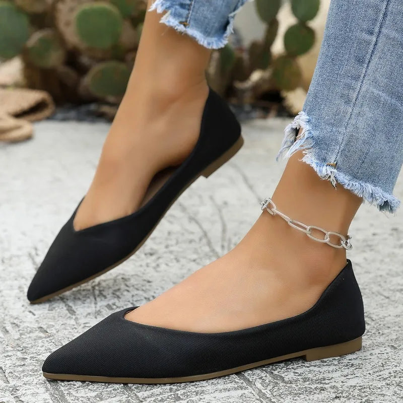 TrenLux Wear Women's Plus Size Lightweight Slip-On Ballet Flat Comfortable Work Shoes TrenLux Wear