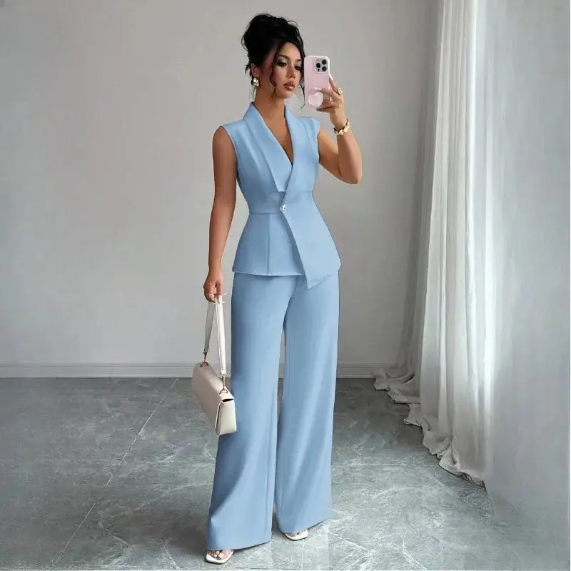 Trenluxwear Women's spring 2 Piece sleeveless Suit TrenLux Wear