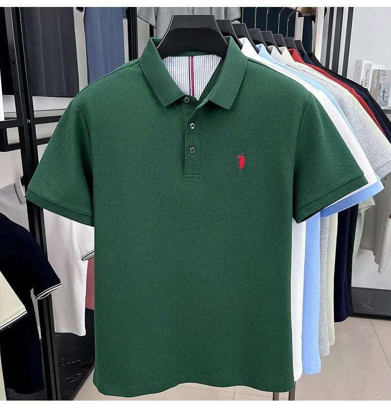 Men's Embroidered Cotton Golf Polo