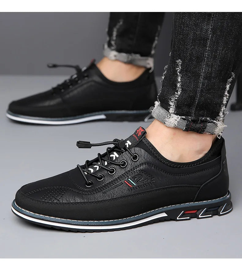 Men's Round-Toe Business Casual Derby Shoes