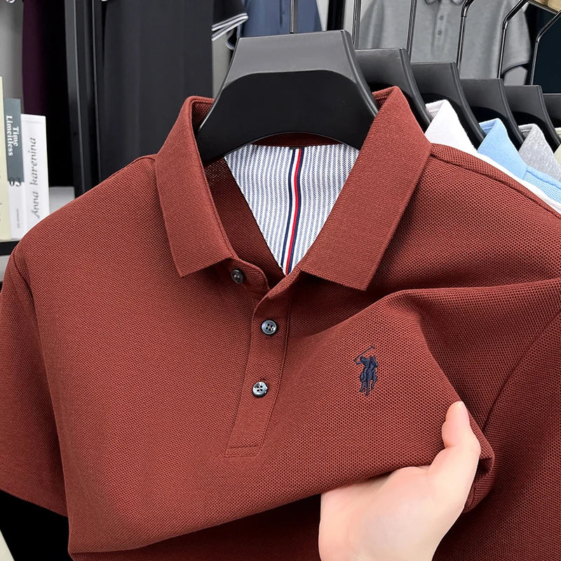 Men's Embroidered Cotton Golf Polo