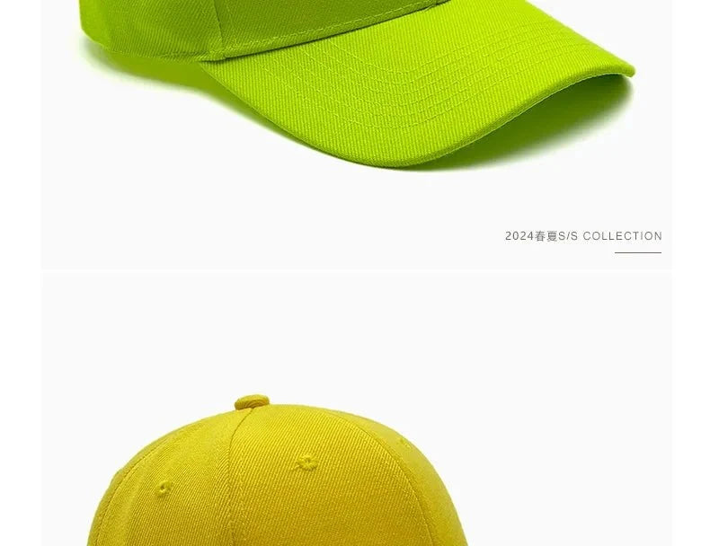 Unisex breathable sun-protective baseball cap with adjustable fit and hard brim, available in 22 colors by TrendLux Wear.