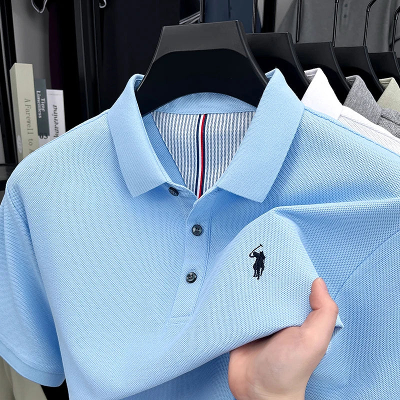 Men's Embroidered Cotton Golf Polo