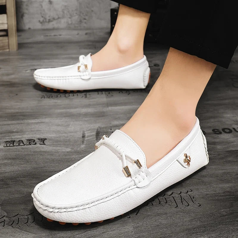 Men's Metal-Detail Slip-On Loafers