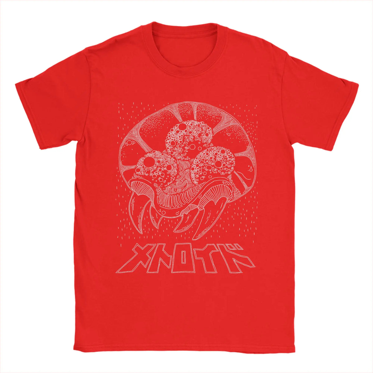 Men's Metroid vintage graphic T-shirt by TrendLux Wear in khaki, burgundy, and army green, made of 100% cotton, available in sizes S to 6XL.