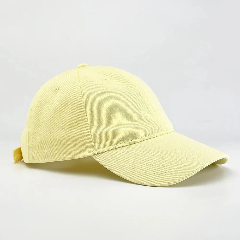 Unisex TrendLux Wear high-end cotton curved brim baseball cap in soft top style, available in 19 colors, Korean fashion accessory