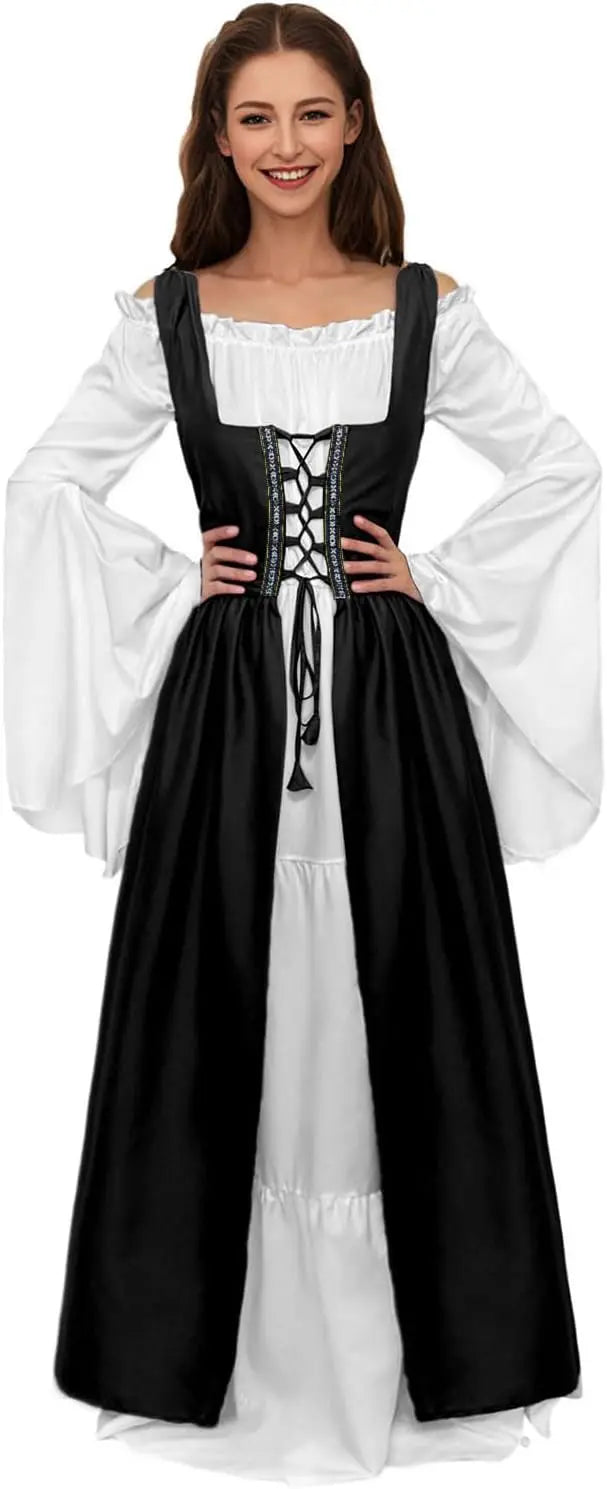 TrenLux Wear Women's Polyester Medieval Renaissance Faire Costume Dress The Glow Sanctuary