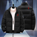 Men's Thick Warm Puffer Bomber Jacket – Winter Down Parka Coat