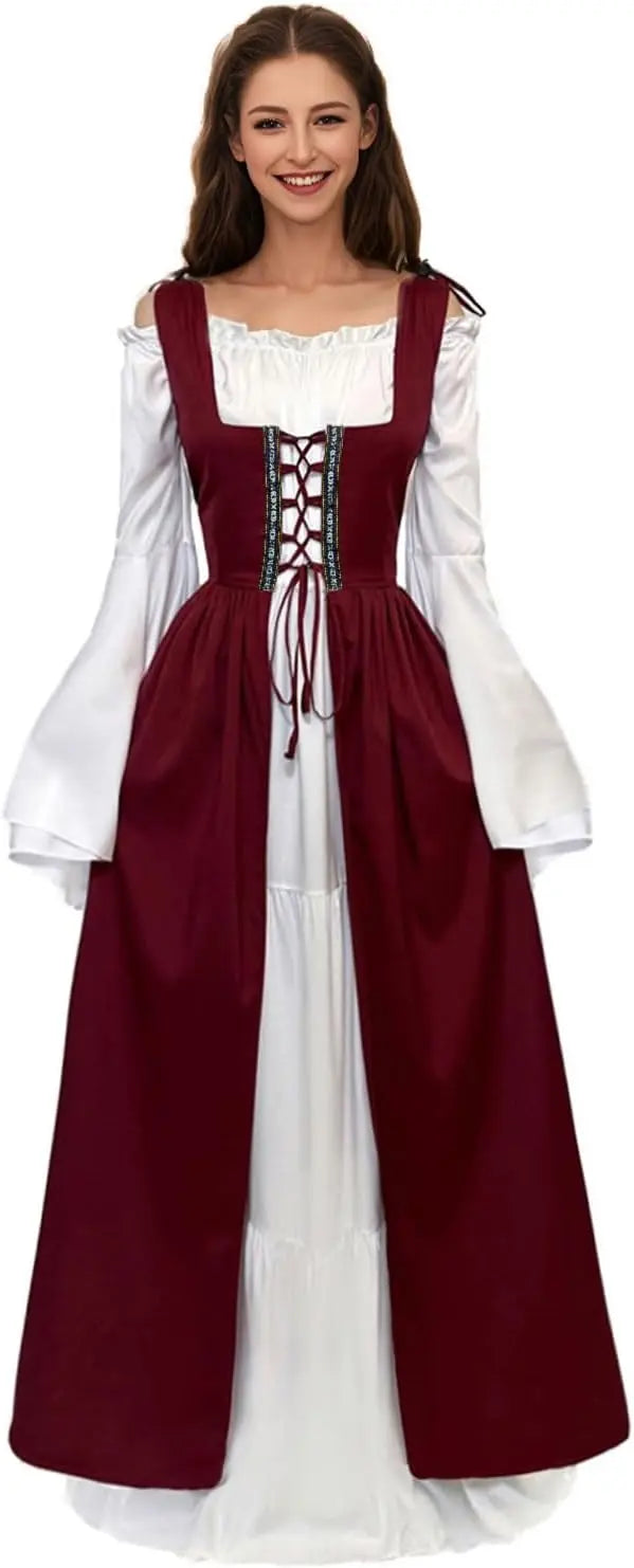 TrenLux Wear Women's Polyester Medieval Renaissance Faire Costume Dress The Glow Sanctuary