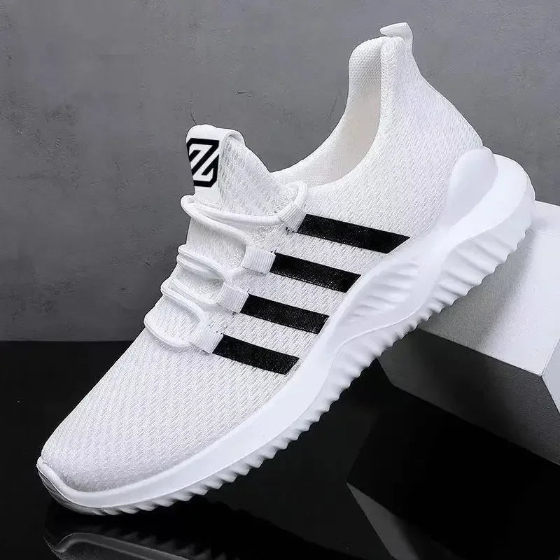 Men's breathable air mesh tennis shoes by TrendLux Wear, lightweight outdoor trainers with supportive soles and stylish design.