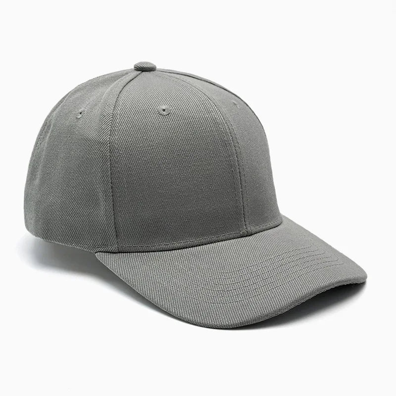 Unisex breathable sun-protective baseball cap with adjustable strap and hard brim, available in 22 colors by TrendLux Wear.