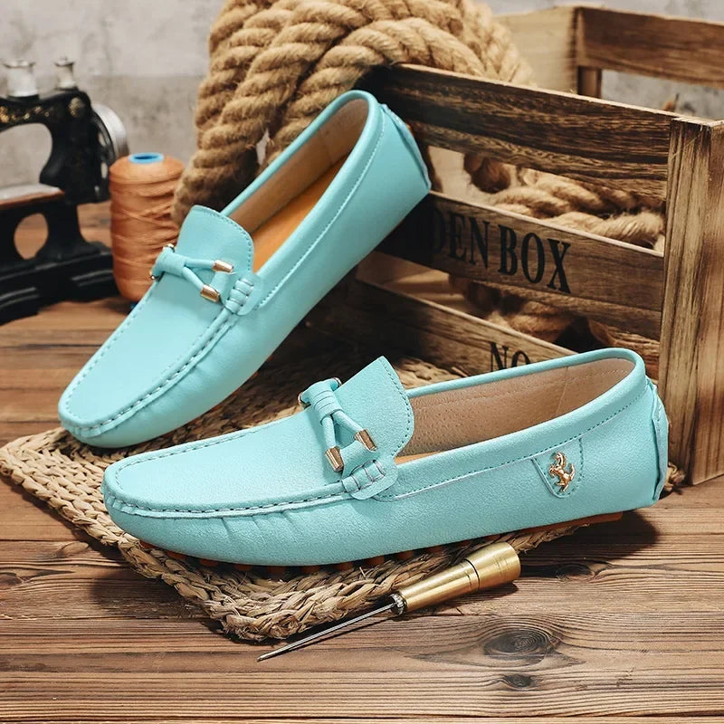Men's Metal-Detail Slip-On Loafers