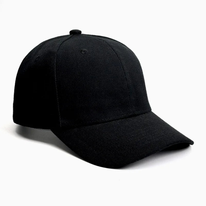 Unisex breathable sun-protective baseball cap with adjustable fit and hard brim, available in 22 colors by TrendLux Wear.