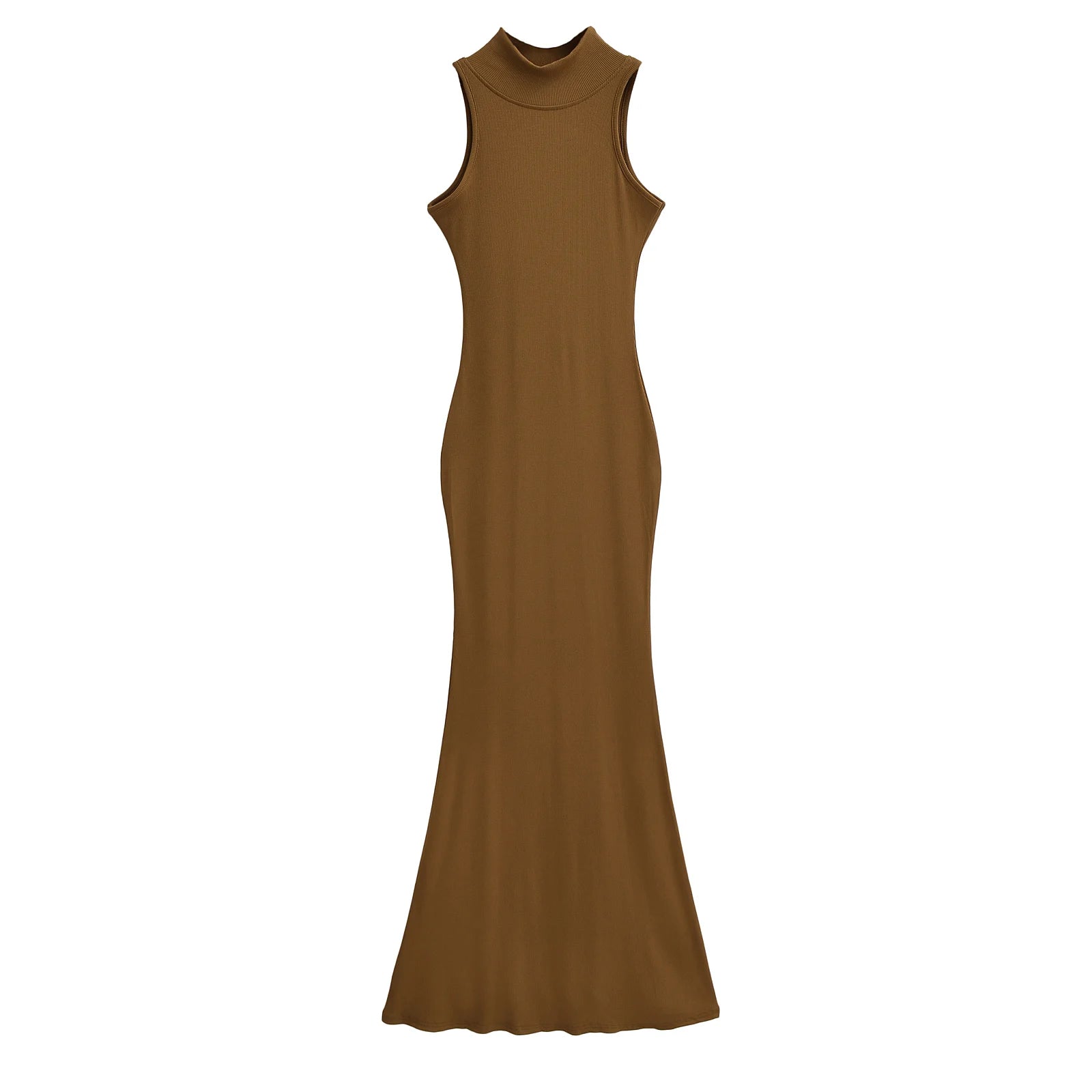 TrenLux Wear Women's Knit Turtleneck Bodycon Ankle-Length Maxi Dress The Glow Sanctuary
